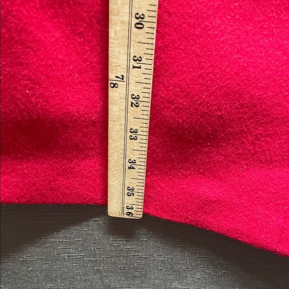 Talbots Plus Fabric woven in Italy Bold Red Trench Coat - Picture 6 of 11